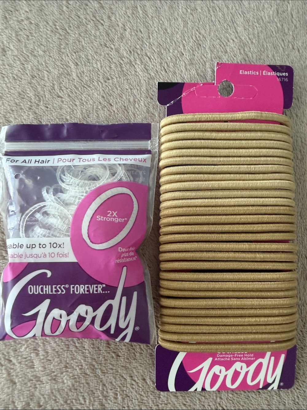 Goody Clear Hair Elastics & Goody Ouchless Beach
Blonde Medium Hair Elastics